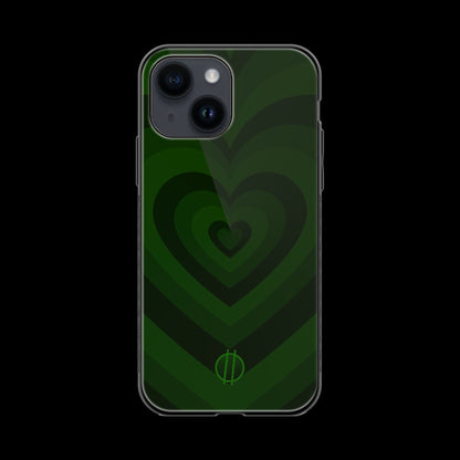 70s Green Hearts | Glass Case