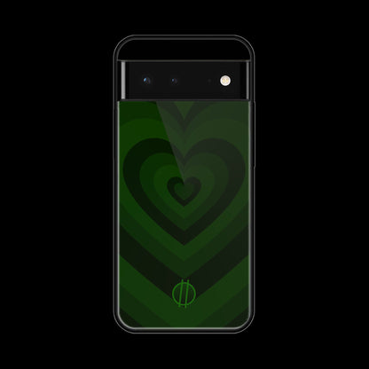 70s Green Hearts | Glass Case