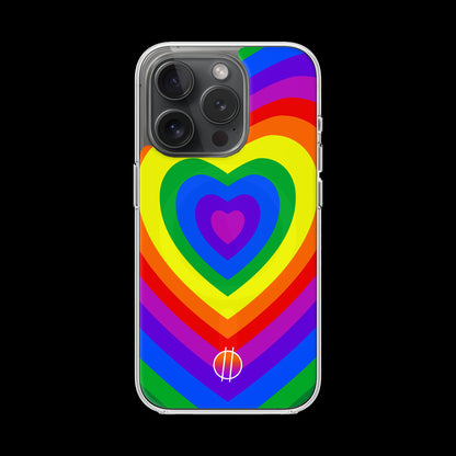 Pride Rainbow Hearts Crystal MagSafe Case