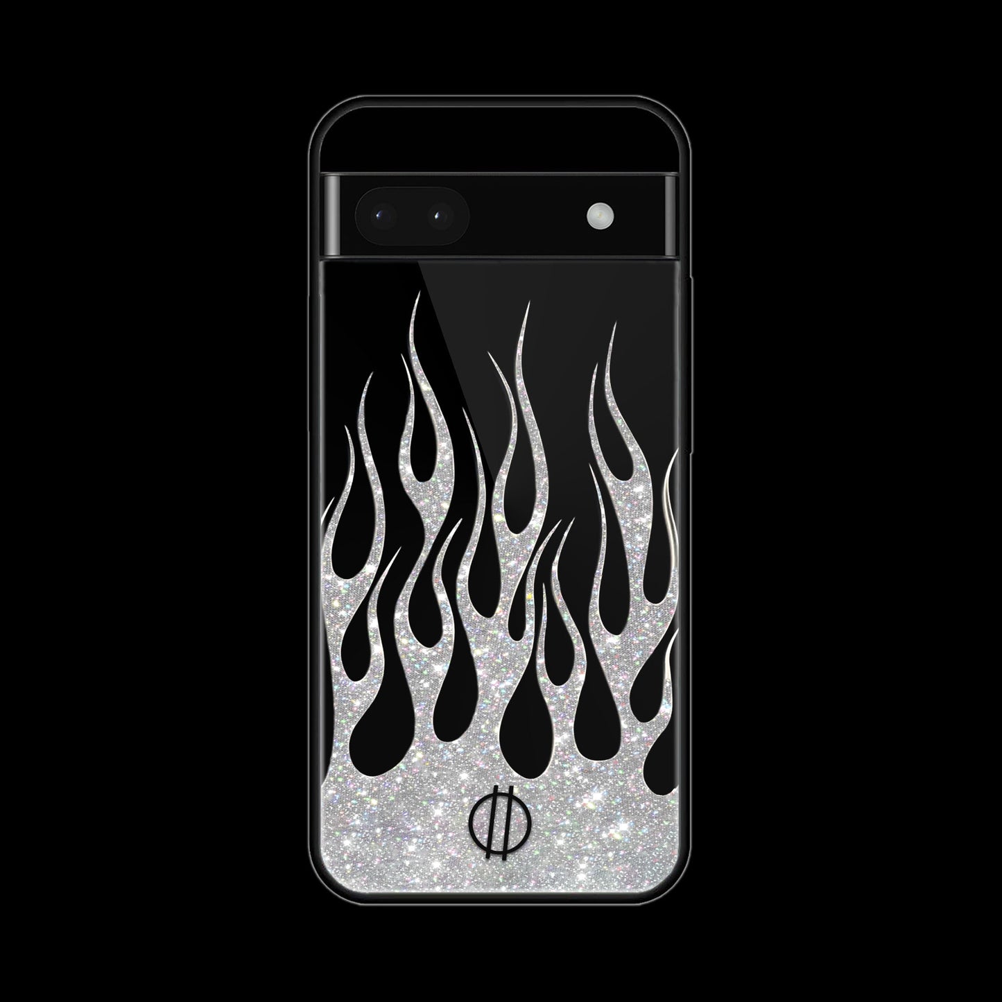 Retro Glitter Flames | Glass Case